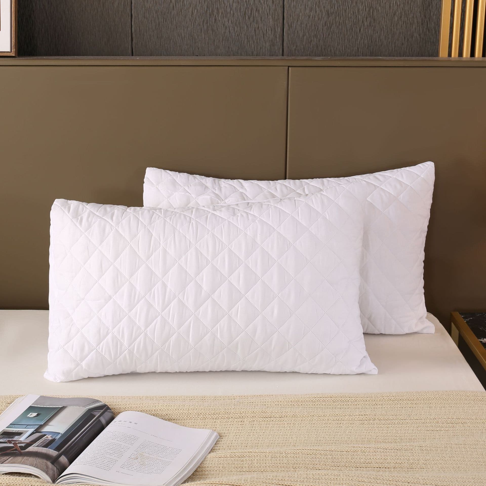 image-ZT009 Quilted Pillowcase - Waterproof Brushed