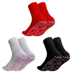 image-Yuehong wormwood self-heating socks warm feet warm massage health care socks washable cotton mid-tube socks
