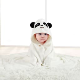 image-Mu Mu Xiong Baby Swaddle Quilt - Elk Coffee Coral Fleece 105cm Newborn