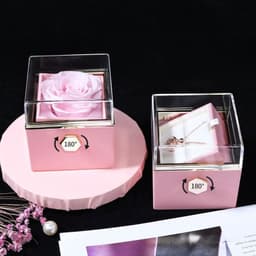 image-Creative Rotating Proposal Ring Box Rose Gold