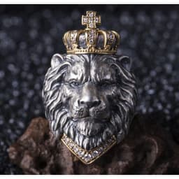 image-Huishun Lion Head Ring Titanium Steel Adjustable