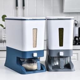 image-Household miscellaneous grain rice bucket automatic rice-proof insect-proof and moisture-proof sealed grain rice storage box rice cylinder 20 catties storage box