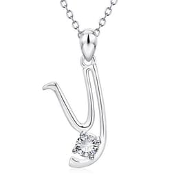 image-Baoshina Alphabet Diamond Pendant Necklace 26 Letters Jewelry Crossborder Supply