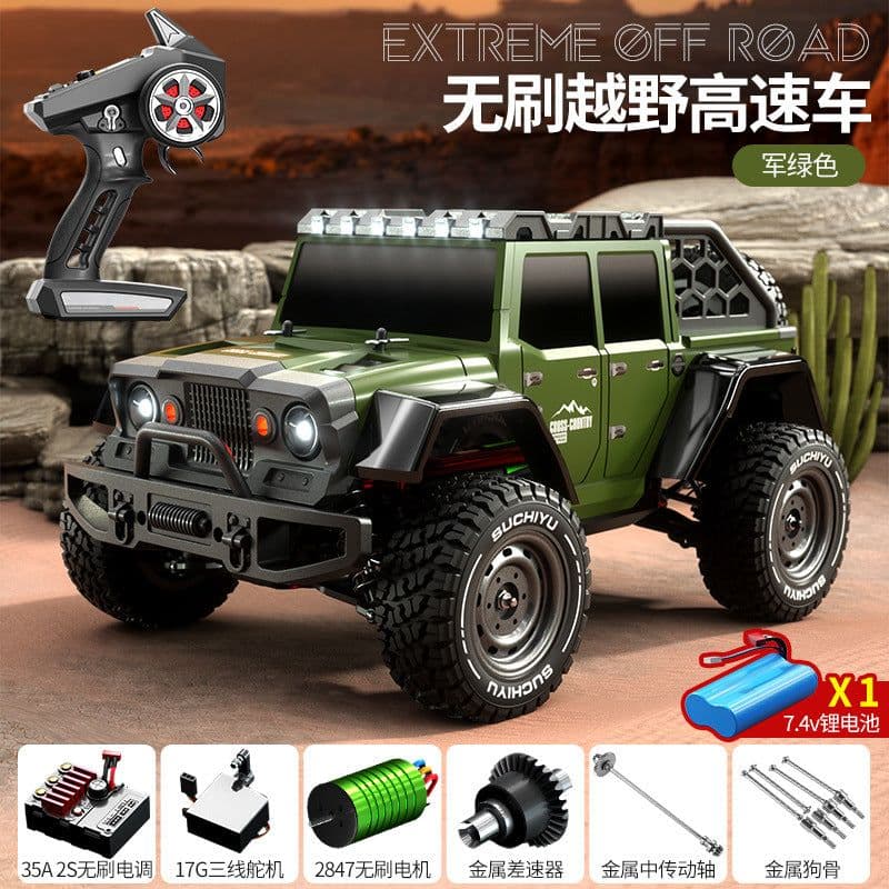 image-Suchiyu 1:16 RC Off-Road Car - Red Remote Control Toy