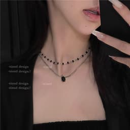 image-Rido Layered Black Diamond Necklace