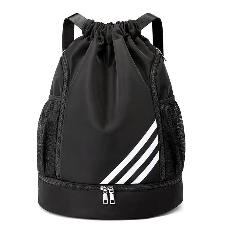 image-Oxford Cloth Drawstring Backpack Silver Gray