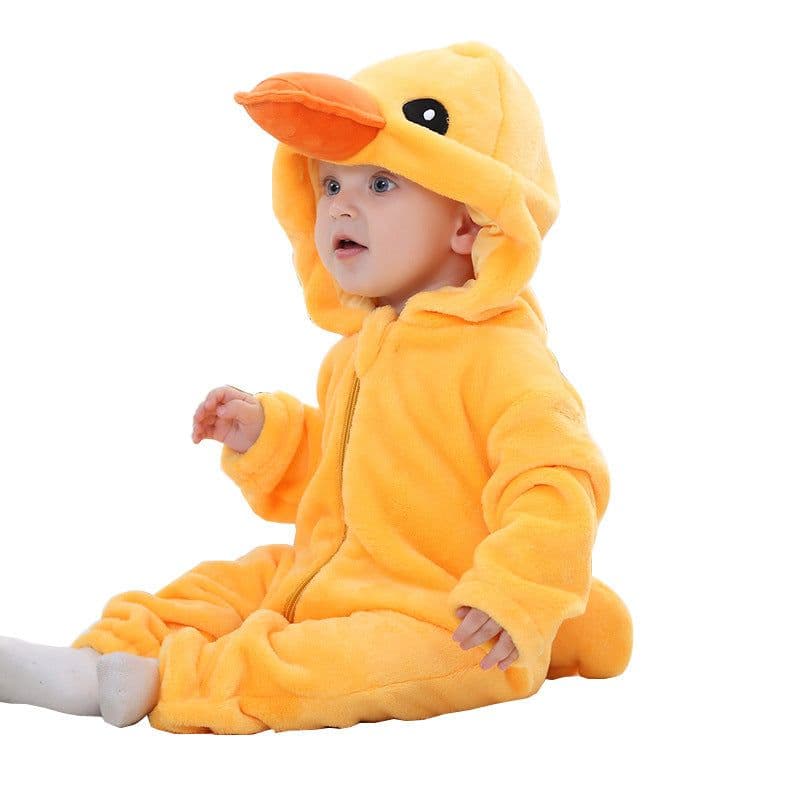 image-MICHLEY Baby Jumpsuit Hooded Flannel - Tiger 70cm