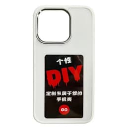 image-DIY Ink Screen Phone Case for iPhone 14/15Pro - Black, Shockproof, NFC