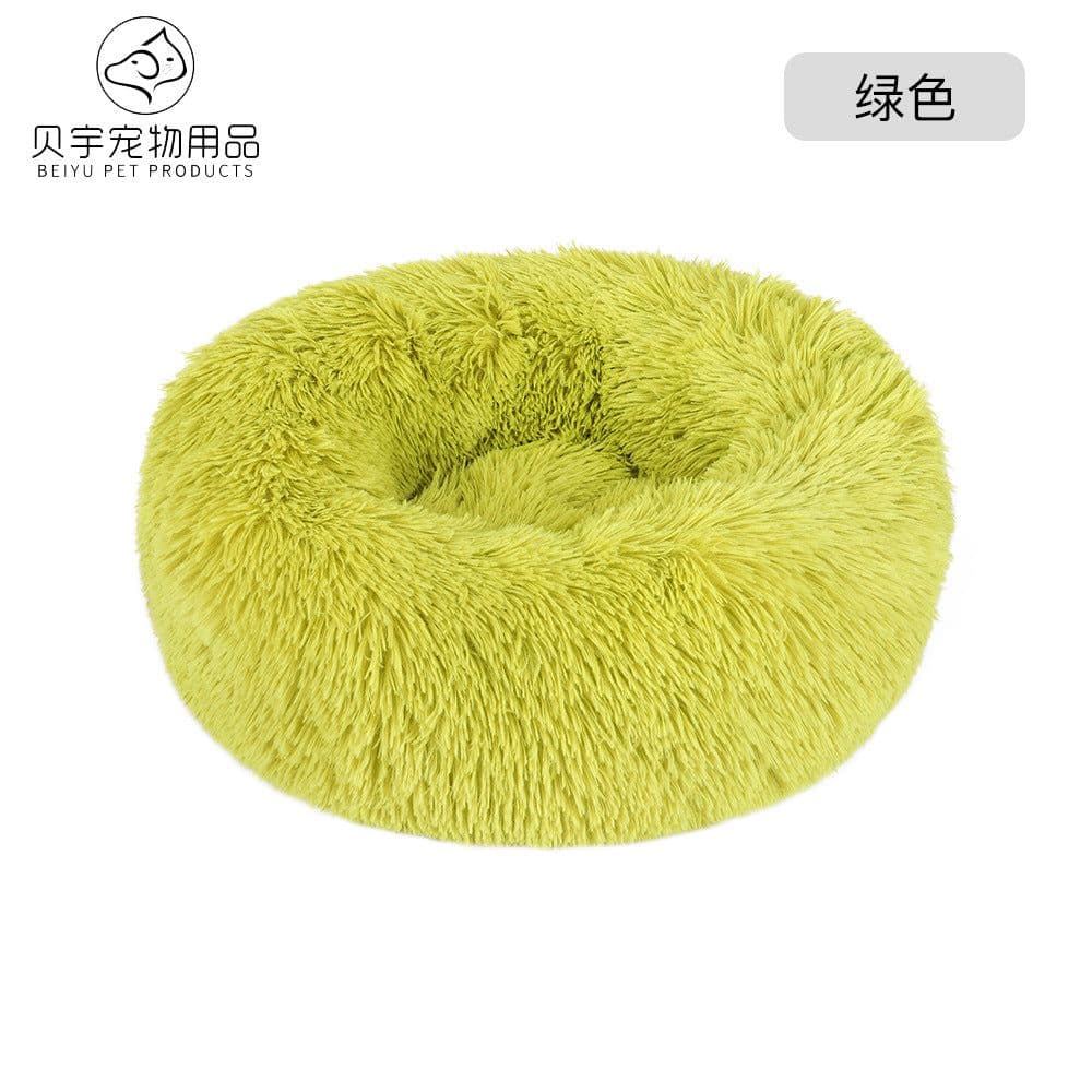 image-Plush cat litter kennel round removable and washable kennel winter warmth pet supplies bed dog bed kennel