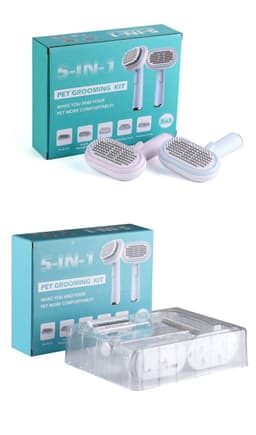 image-Carnivore Pet Comb - Dog Grooming Brush Pink