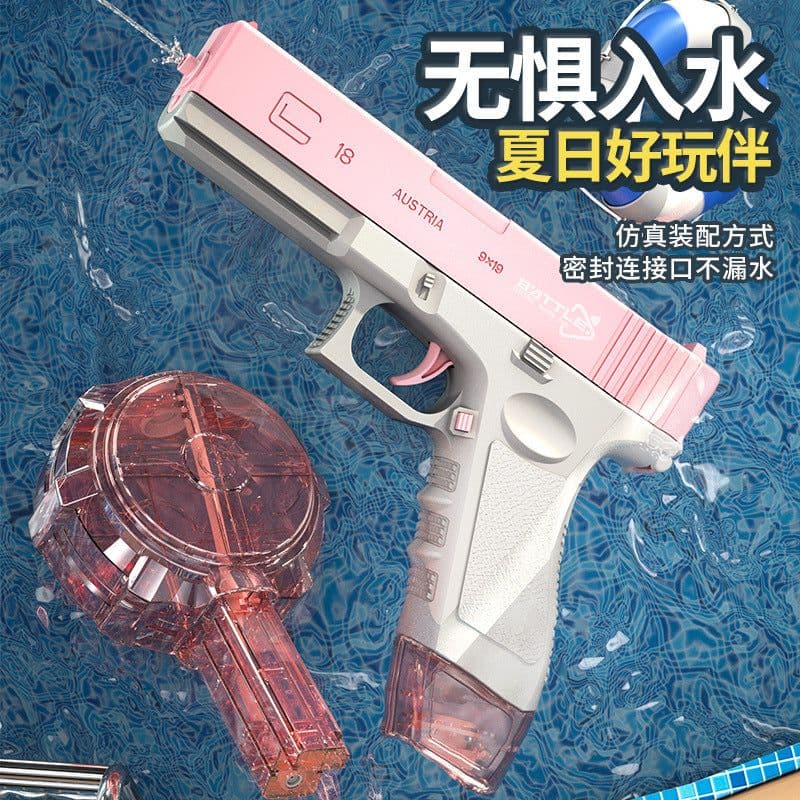 image-Starlight Glock Electric Water Gun - Pink 20.5cm