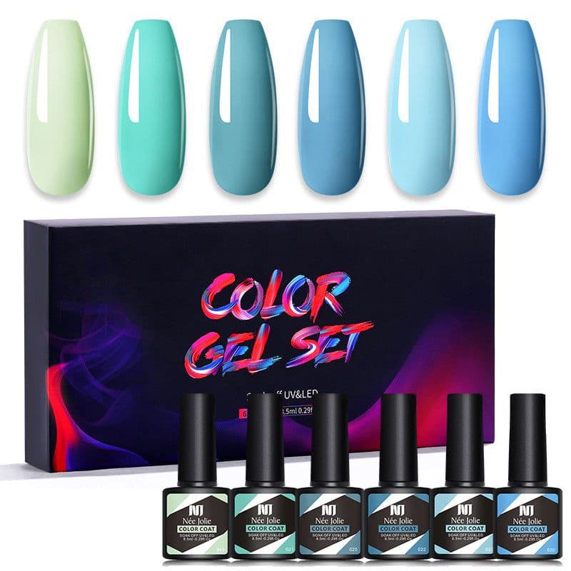 image-Nee Jolie UV Gel Nail Polish Set - 6 Colors 8.5ml