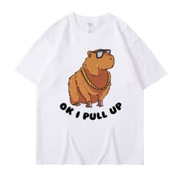image-Cross-border independent station new summer cartoon cute Harajuku style printed cotton short-sleeved men's and women's T-shirt tops
