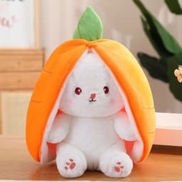 image-Strawberry Rabbit Plush Doll Pillow