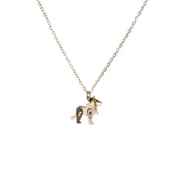image-Charmed Bug Titanium Steel Lion Necklace Gold