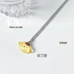 image-Original Japanese cute Sanrio couple necklace thin flashing cinnamon dog Pacha dog pendant boudoir honey necklace