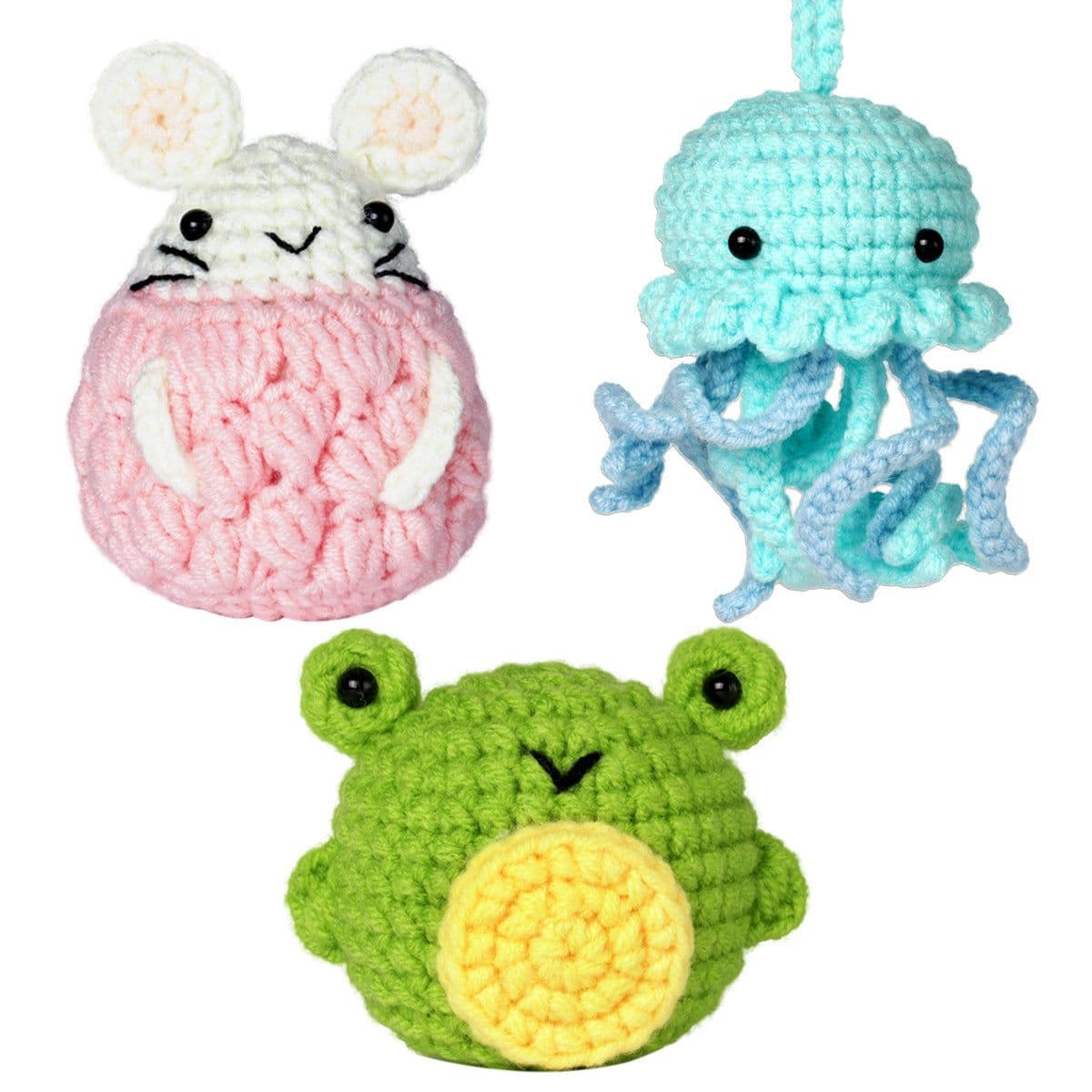 image-English instruction manual new product handmade crochet material bag weaving DIY wool making small toy decoration
