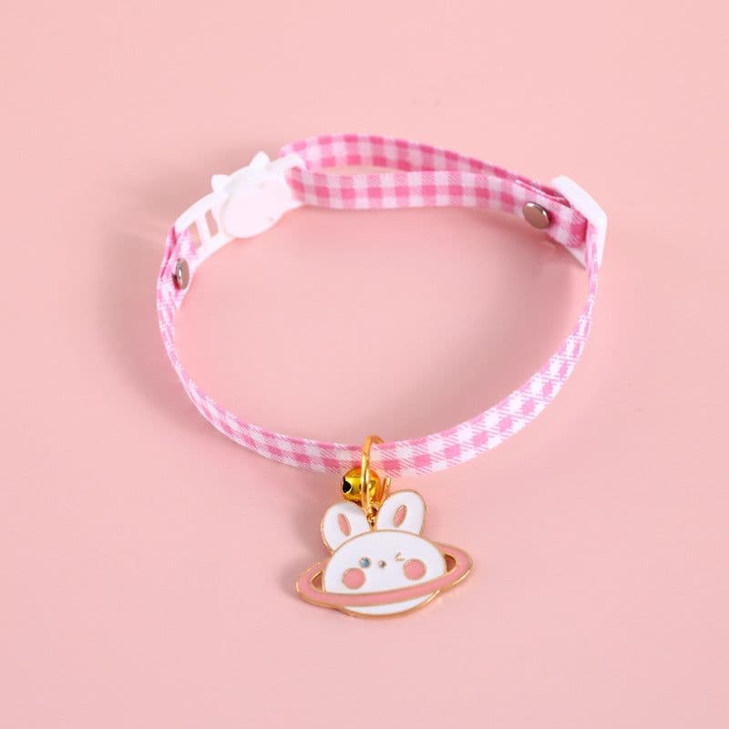image-Dayuanzi Pet Collar - Denim Pink Cat Claw S