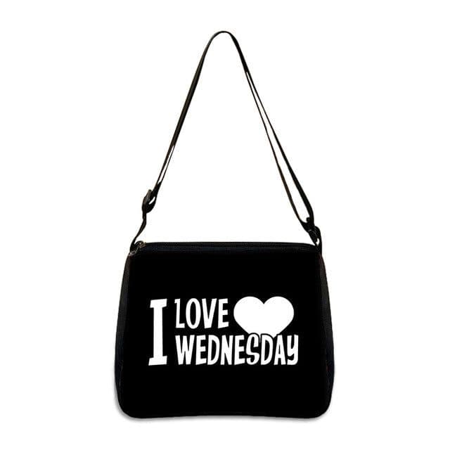 image-Cross-border Adams family Wednesday addams ladies shoulder bag niche armpit bag fashion handbag