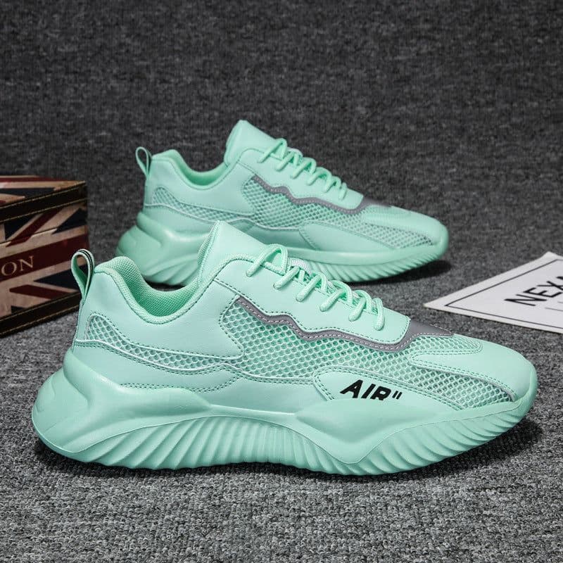 image-Men's Running Shoes - Green Breathable Sports Casual