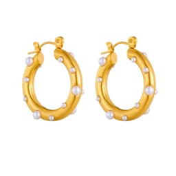 image-Water Drop Earrings - 18K Gold Plated Titanium Steel