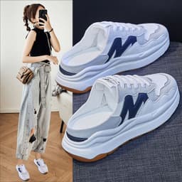 image-Korean Summer 2023 Canvas Shoes, Khaki, Low Top, Thick Sole, 40