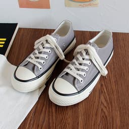 image-Triple vulcanization 1970s classic re-engraved low-cut color canvas shoes female students Korean version 2023 spring board shoes