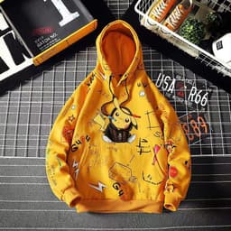 image-European & American Style Pikachu Hoodie - Casual Long Sleeve 3D Print Pullover