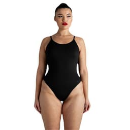 image-Women's One-Piece Swimsuit 4XL Milk Silk Solid