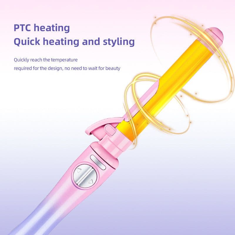 image-Hair Curler - Pink Purple Ceramic 40W Auto Wave
