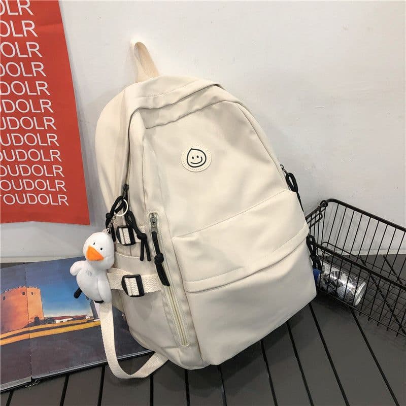 image-School bag female Korean version of Harajuku ulzzang high school college student backpack male large capacity ins wind couple shoulder bag female