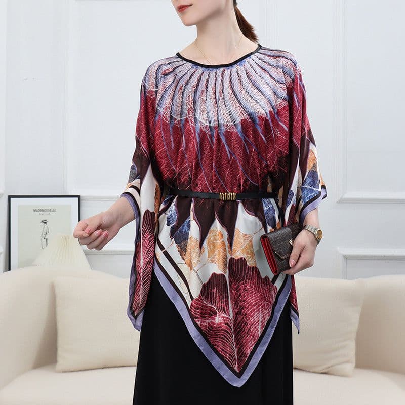 image-Silk Scarf Shawl - Women's Summer Sunscreen Large