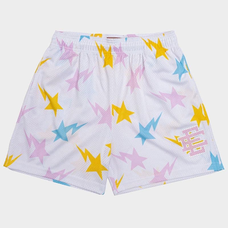 image-Casual Men's Fitness Shorts - Claret Geometric Breathable (63 characters)