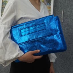 image-Korean version of the simple fashion ladies clutch bag 2023 spring and summer new trendy women's bag one shoulder Messenger bag envelope bag