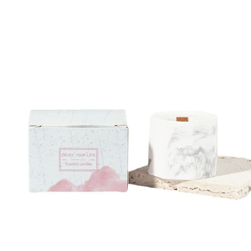 image-Wholesale handmade soy wax ins wind scented candle creative handmade gift gypsum essential oil scented candle cross-border