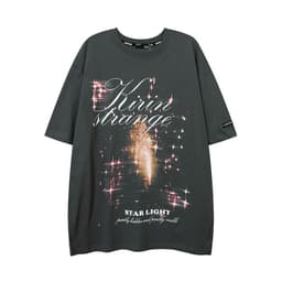 image-TKPA T-Shirt Cartoon Print Black XXL