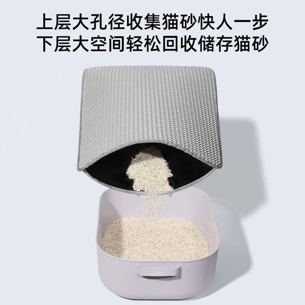 image-Tail Lianmeng Cat Litter Mat 116x66cm Black EVA