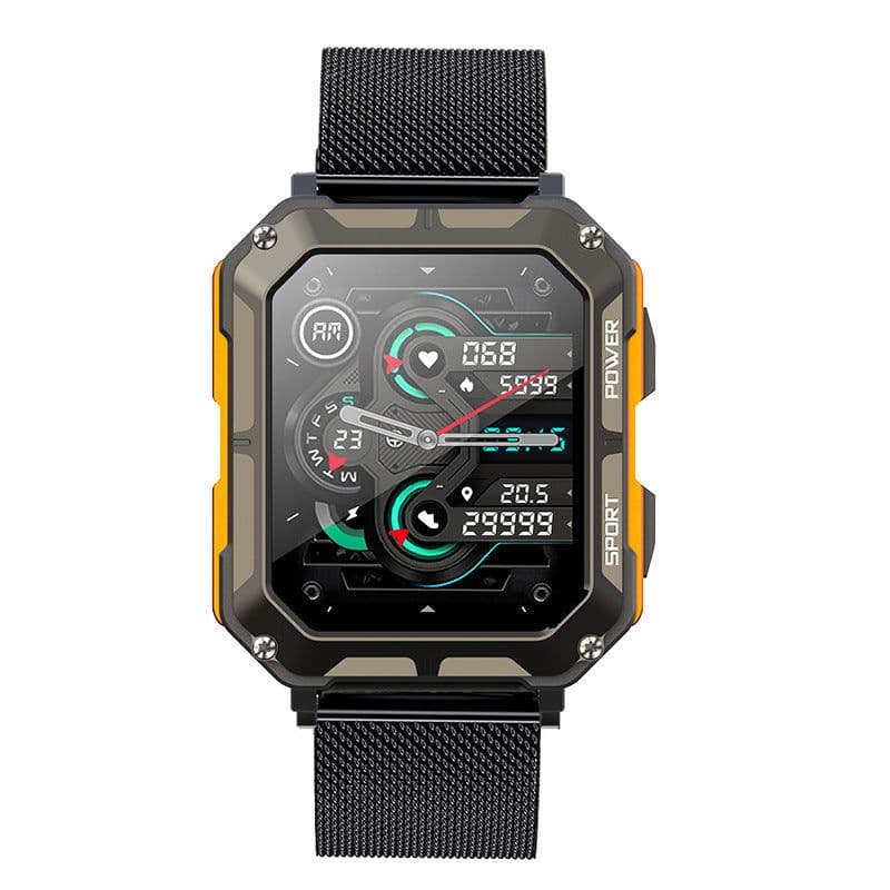 image-C20PRO Bluetooth Smart Watch - Heart Rate Monitor, Sports, Orange