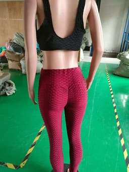 image-Yoga Leggings - Claret High Elasticity Slim Fit XXXL