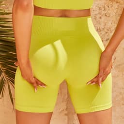 image-AIDOU Five-Piece Quick-Dry Yoga Suit - Lime Green, Size L