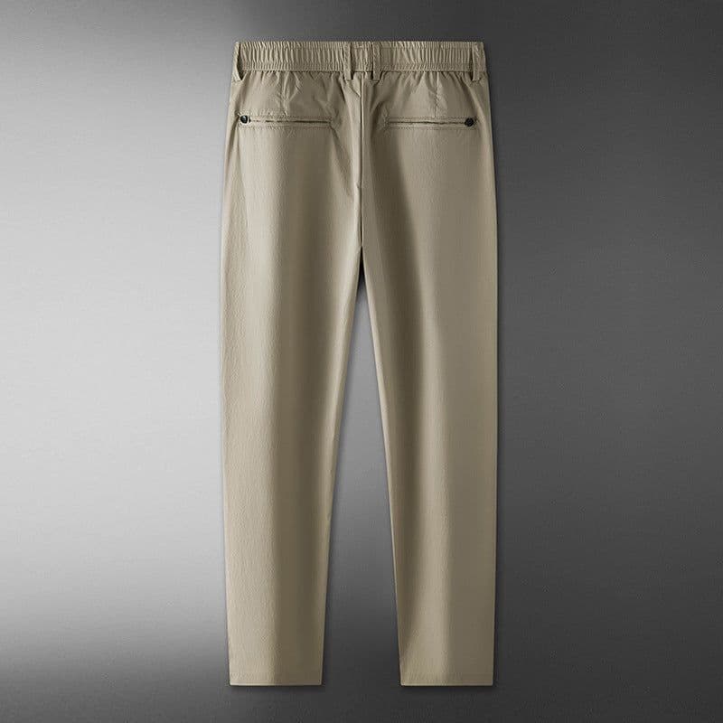 image-2023 Spring Ice Silk Casual Pants Trousers Men's Pants-808-Young and middle-aged men's clothing for high school students
