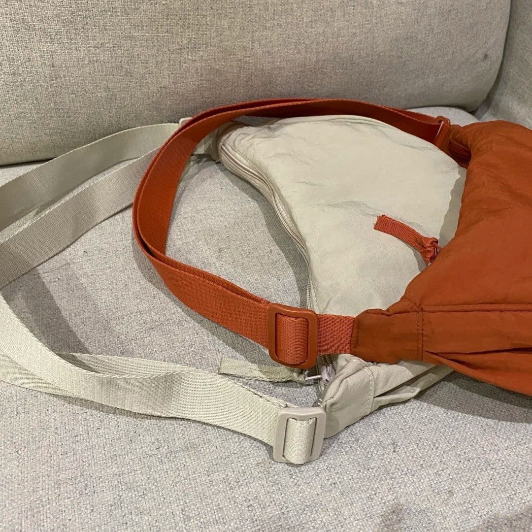 image-Urban Simplicity Nylon Dumpling Bag - Lemon Yellow Crossbody