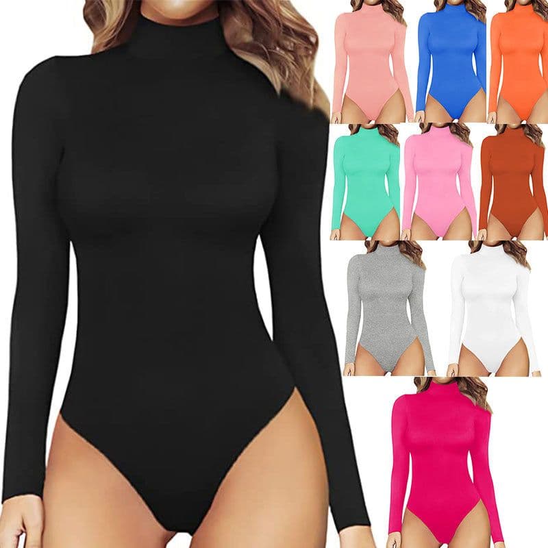 image-Women's Brown Polyester Jumpsuit - Long Sleeve XL