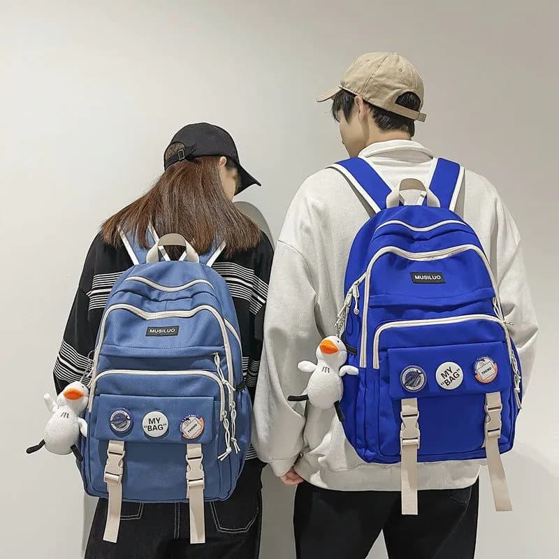 image-Klein Blue Nylon Backpack - Water Resistant School Bag