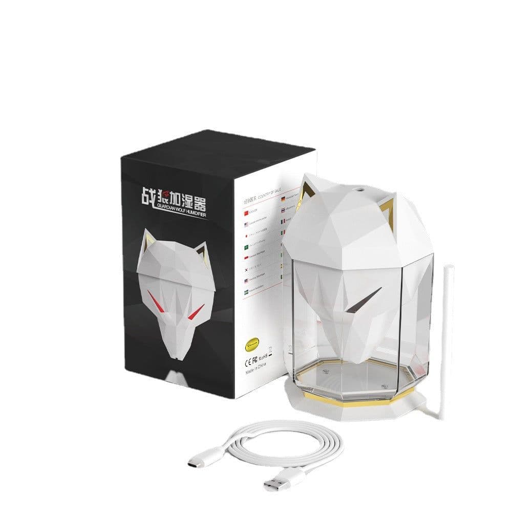 image-2021 new wolf wolf humidifier USB mini colorful lights indoor desktop air purification hydrating spray moisturizing