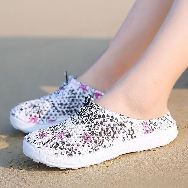 image-Women's Garden Clogs - Purple Flower EVA Size 42