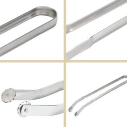 image-Stainless Steel BBQ Tongs - Multi-Use Grill Tool