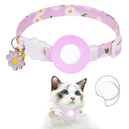 image-Airatg Dog Collar with Bell - Blue Daisy