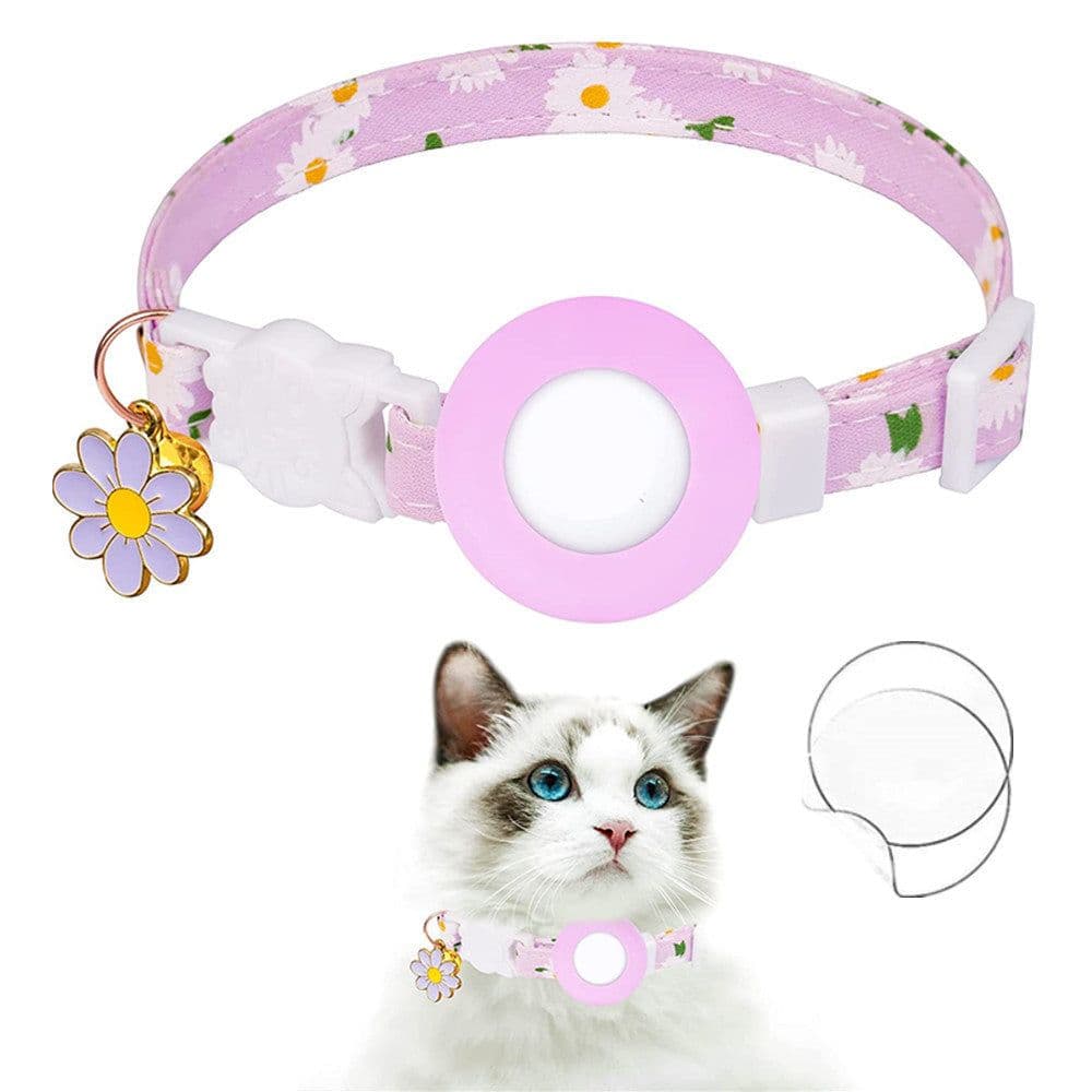 image-Airatg Dog Collar with Bell - Blue Daisy