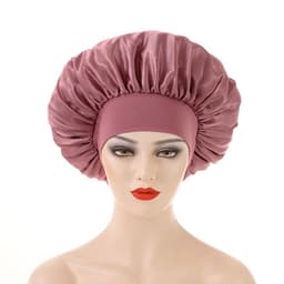image-Amazon hot selling wide strip wide brim high elastic headband night cap ladies chemotherapy cap hair care cap